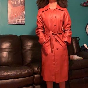 Vintage Leather Trench...